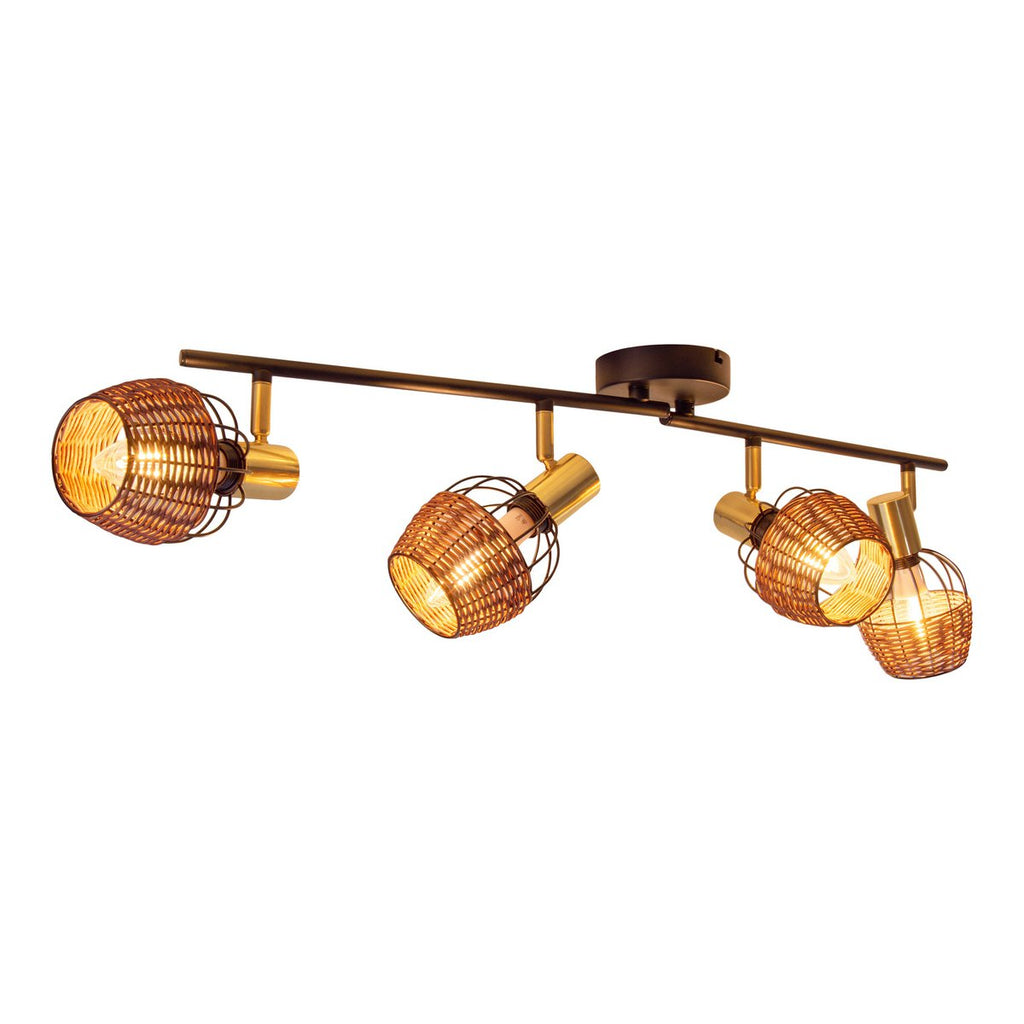 Corbis Plafondlamp - Zwart/Goud 78cm