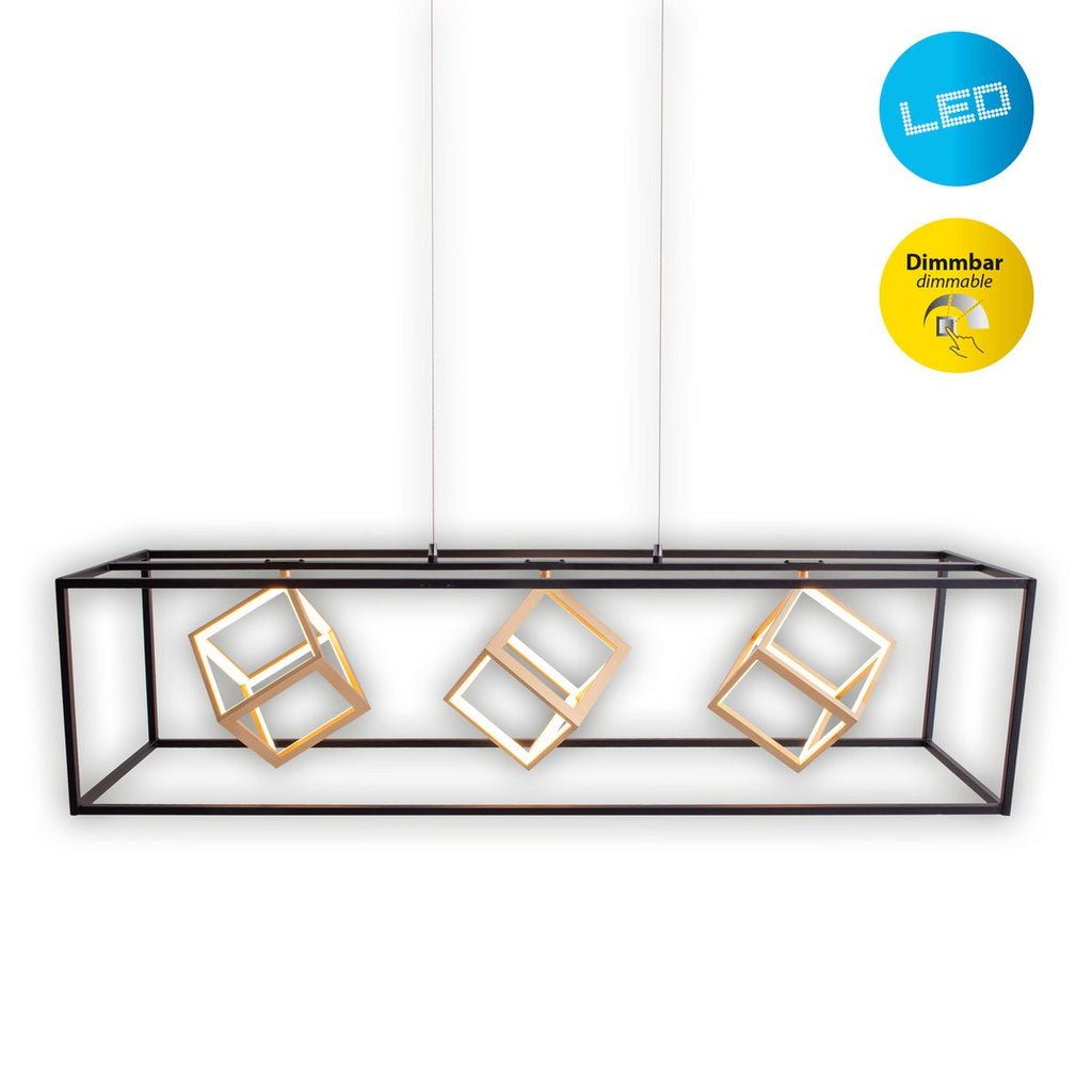 LED hanglamp Tripoli 100cm - Zwart