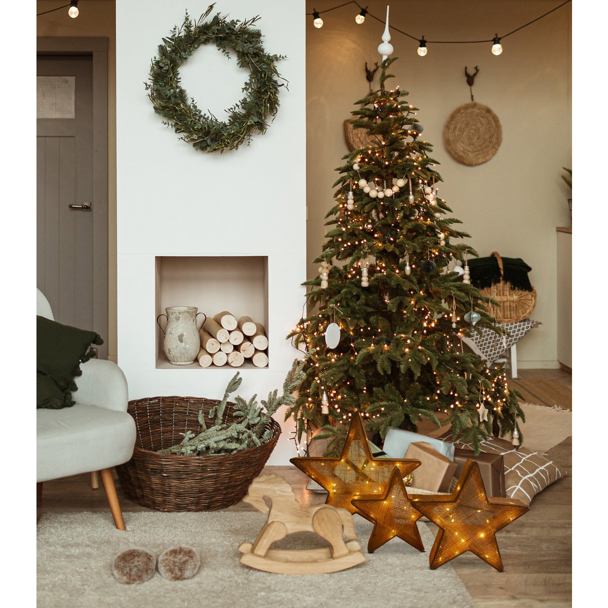 Näve Leuchten LED Sterren Set 3st - Bruin 50cm Decoratieve
