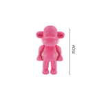 Legende Aap Beeldje - Roze Polyresin - 20,5x13,5x35cm HouseVitamin