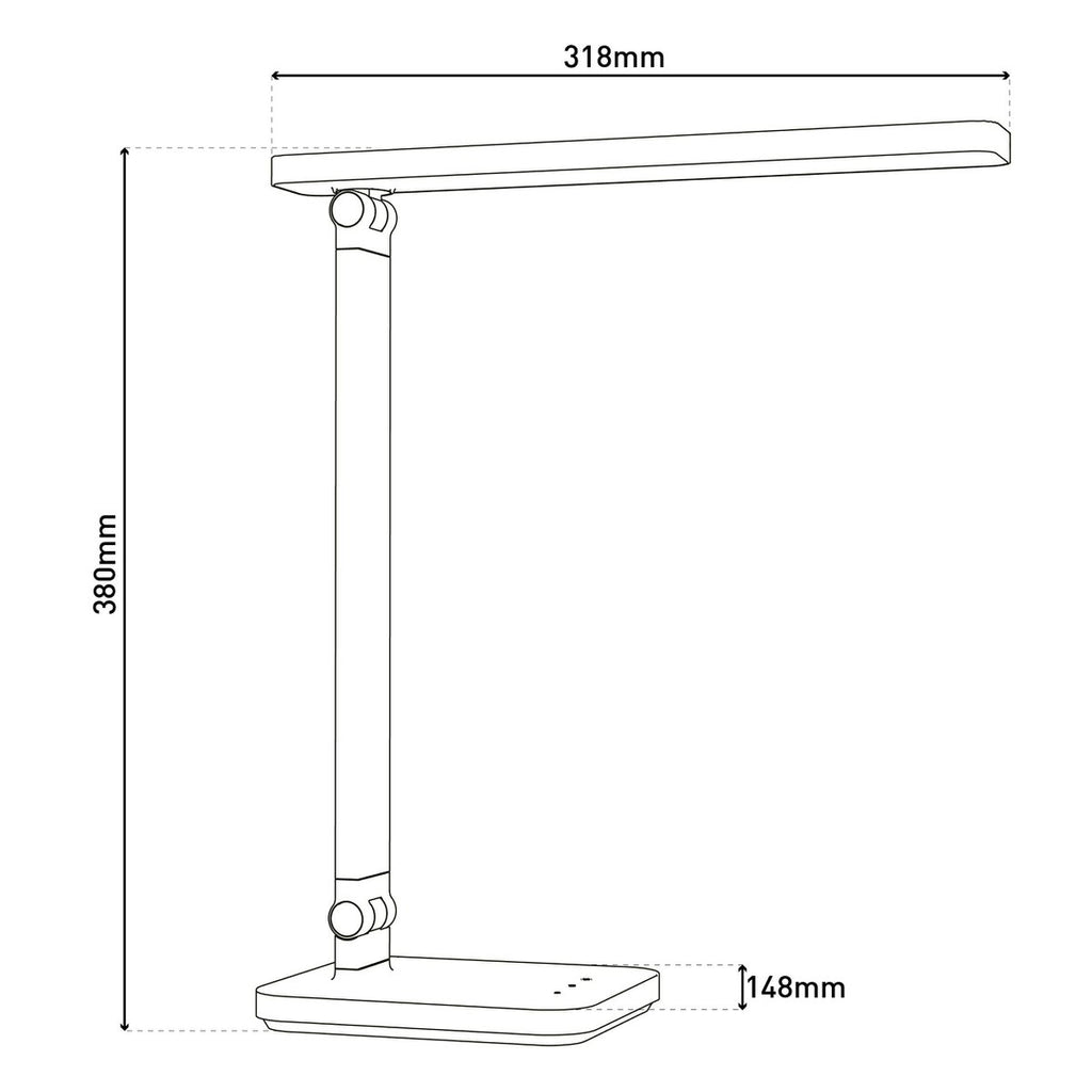 LED Tafellamp Mover Wit 38cm Dimbaar CCT
