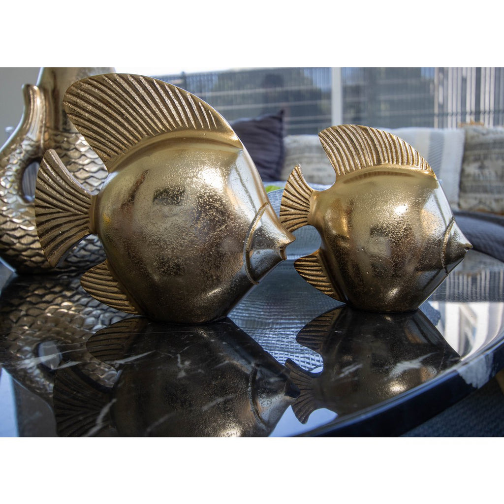 Gouden Decoratieve Vis - Aluminium H19,5cm