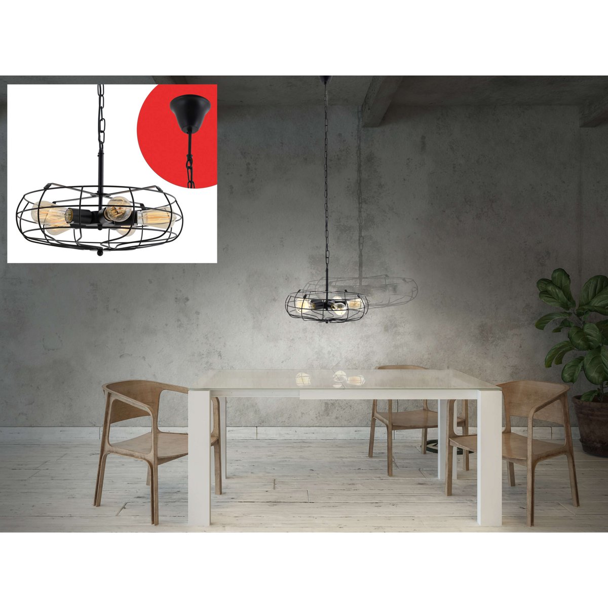Metalen hanglamp Alex - Näve 47.5cm