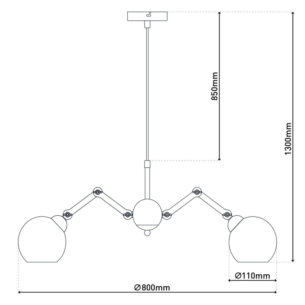 Näve Leuchten Soito Hanglamp 80cm - 5 Lichts - Verstelbaar, Modern Design