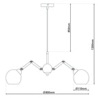 Näve Leuchten Soito Hanglamp 80cm - 5 Lichts - Verstelbaar, Modern Design