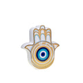 Handvaas wit-goud-blauw 17,5x6,2x20cm Keramiek