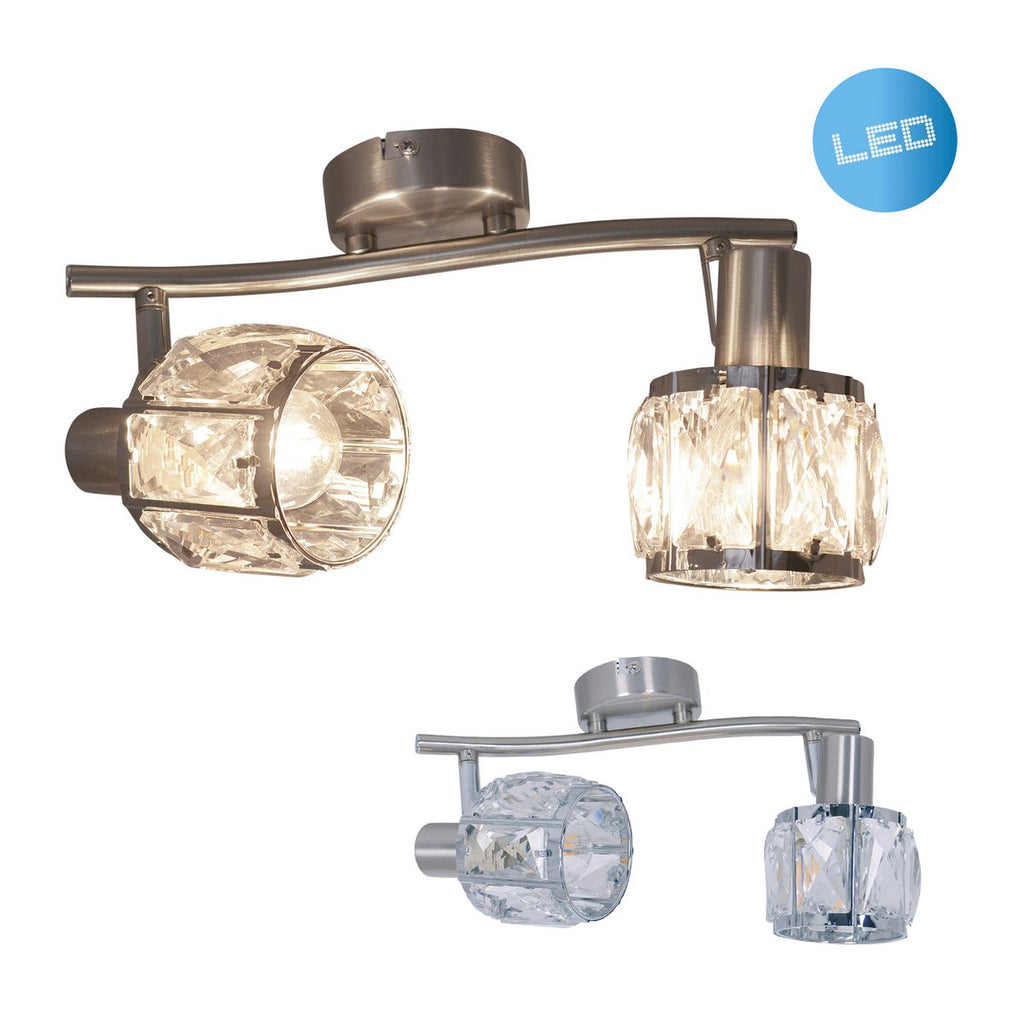 Josefa Plafondlamp - Metaal/Glas 28cm Wit