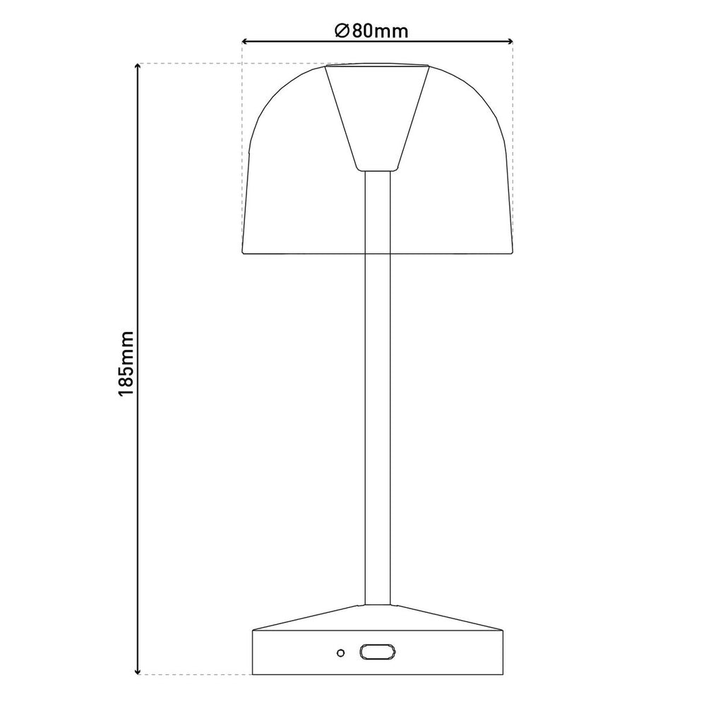 Näve Gomba LED-batterijtafellamp Geel 18,5cm