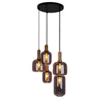 Näve Fumo Hanglamp - Zwart Metaal/Glas