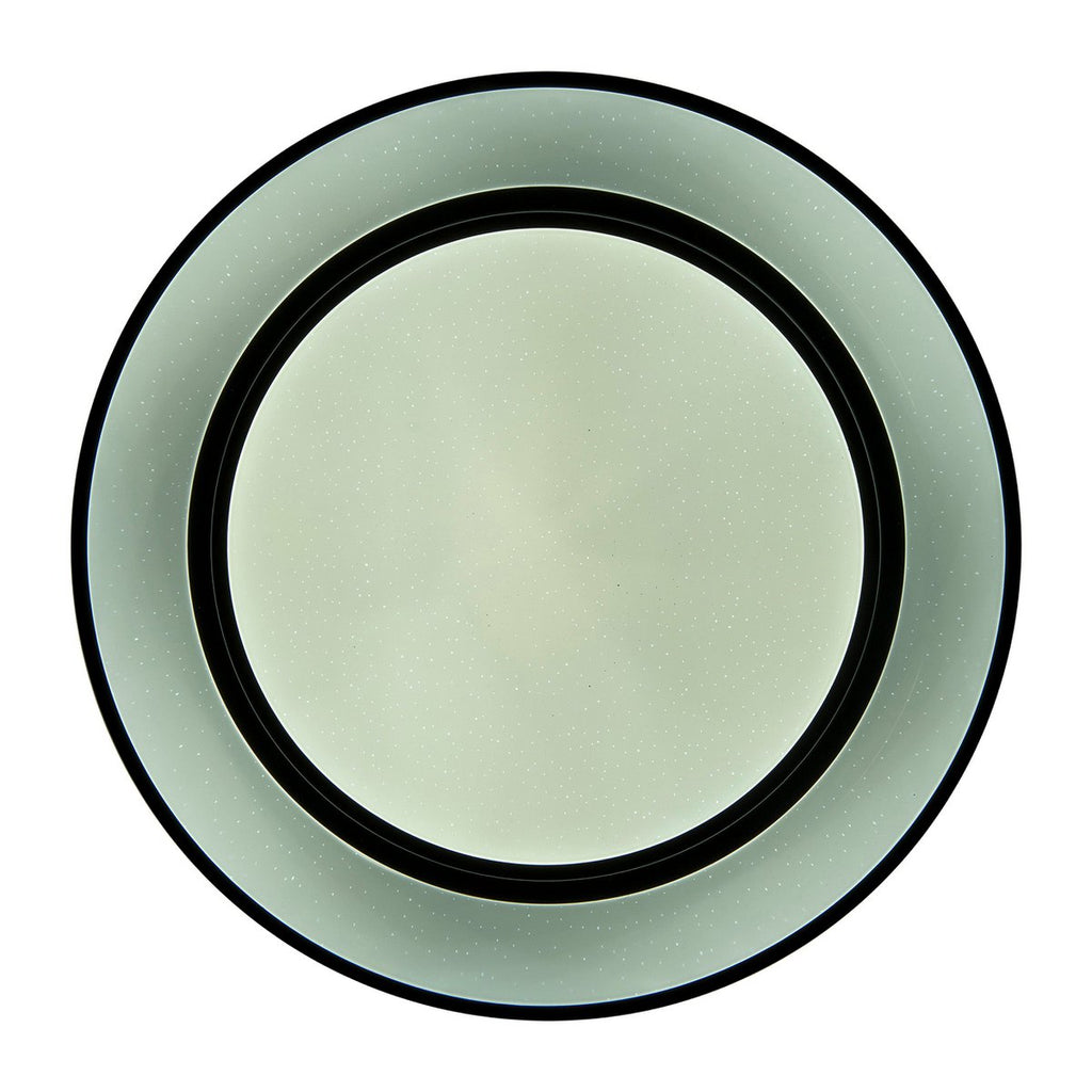 LED -plafondlamp "Monterey" Ø 37,5 cm, vele functies, gemaakt van metaal en plastic in het zwart, met geïntegreerde LED's, verlichting voor woonkamers, gang of kantoor
