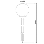Näve Ball LED Buiten Spies Wit 25cm