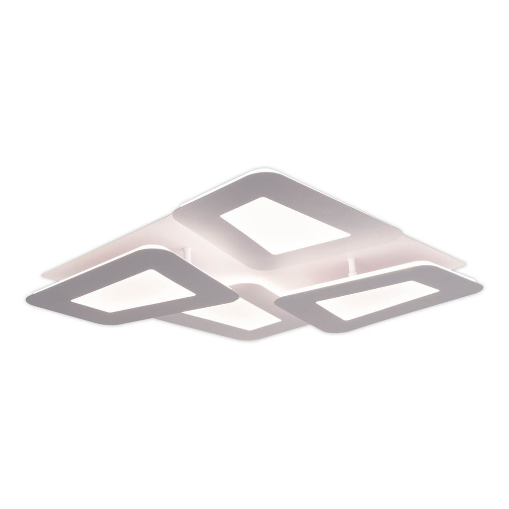 LED -plafondlamp "SIMEN" 48 x 48 cm, metaal en plastic, wit, geïntegreerde LED's, warm wit