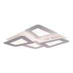 LED -plafondlamp "SIMEN" 48 x 48 cm, metaal en plastic, wit, geïntegreerde LED's, warm wit