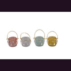 Mini Kaarsenhouders Set 4 Kleuren Glas