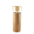 Hout- en gouden kandelaar 23 cm