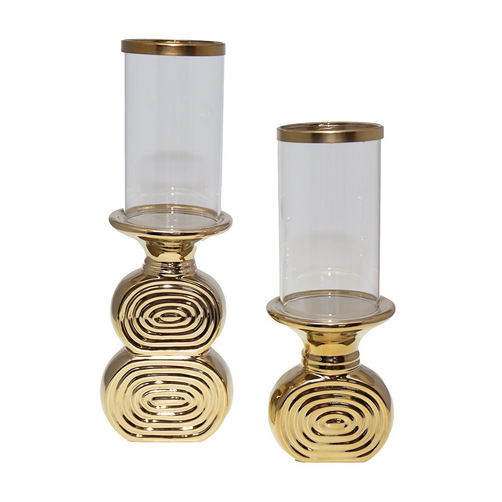 Gouden Fotofoor Spiral - Elegant 11x10x33cm