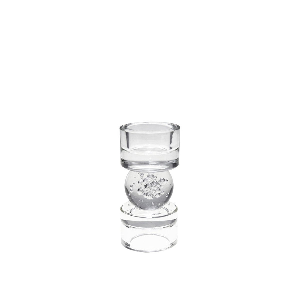 Glazen Bubbelbel - Transparant 6x6x12,5cm