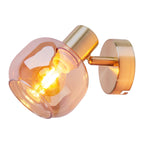 Glazen wandlamp Libby - Amber E14 16cm