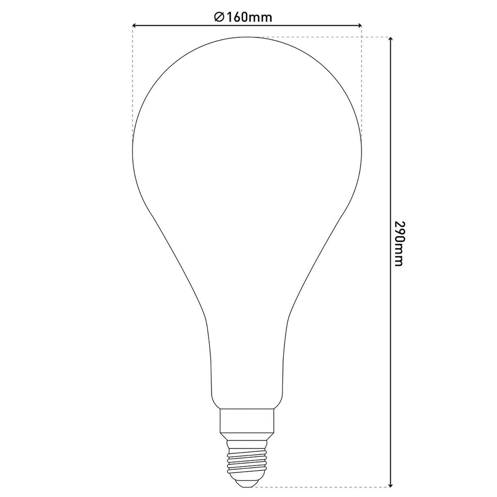 DILLY MAX LED-lamp E27 16cm Warm Wit