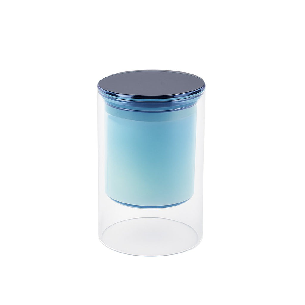 Kaars Cederhout Blauw 7x11.3cm