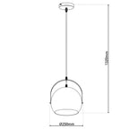 Hanger lamp Colorado roze Ø 25cm metaal E27
