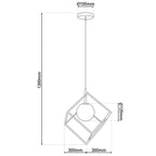 Näve Cadre Hanglamp - Zwart 30cm G9
