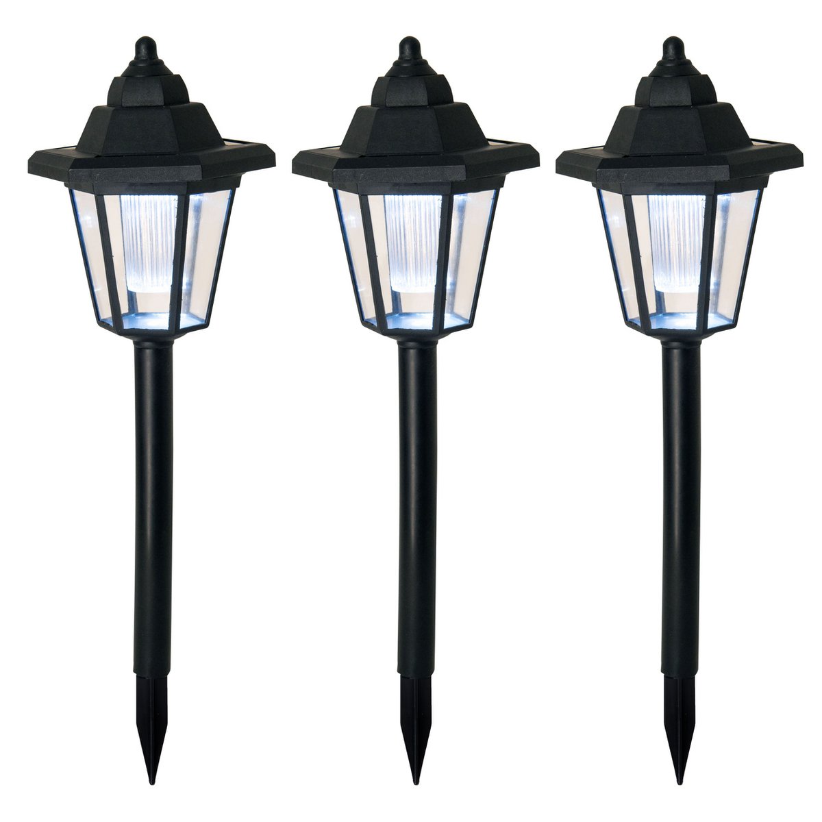 Näve LED Solar Spiesslamp 2-in-1 Set 3ST