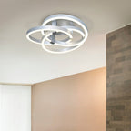 Näve Divora LED Plafondlamp 58cm Zilver Wit