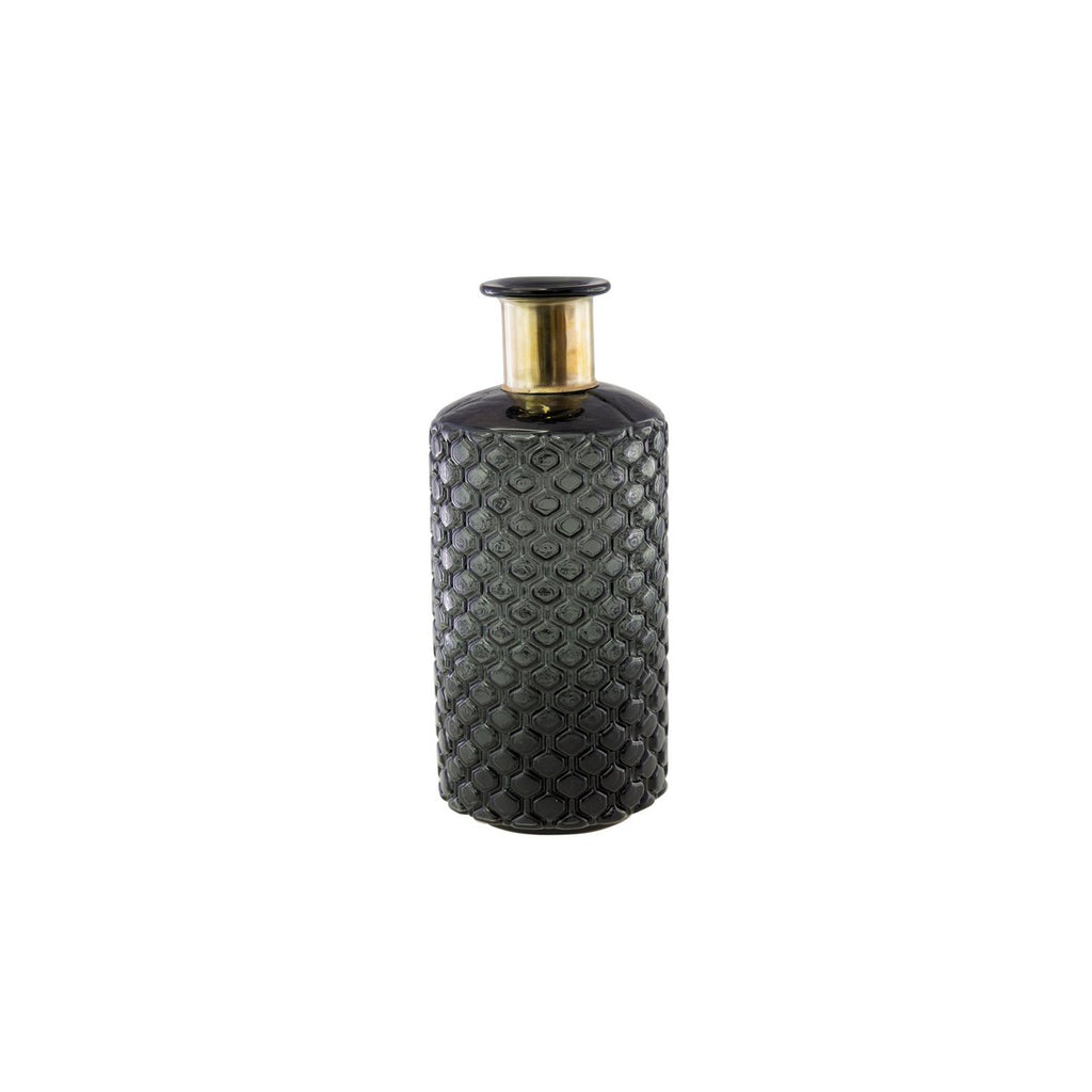 Vaas H28cm - Aulica Zwart met Gouden Top