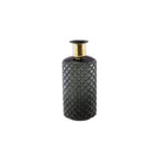 Vaas H28cm - Aulica Zwart met Gouden Top