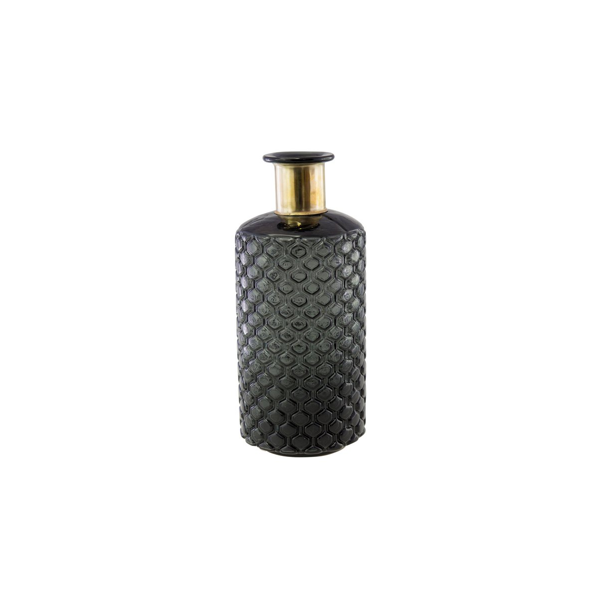 Vaas H28cm - Aulica Zwart met Gouden Top