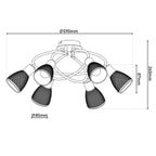 Näve Lindita Spot Plafondlamp 6-Lichts 59cm