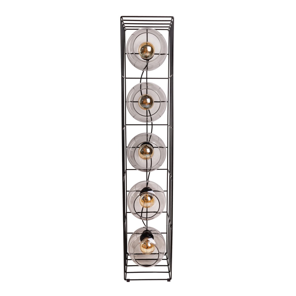 Näve Cesta Vloerlamp - Zwart Glas 95cm