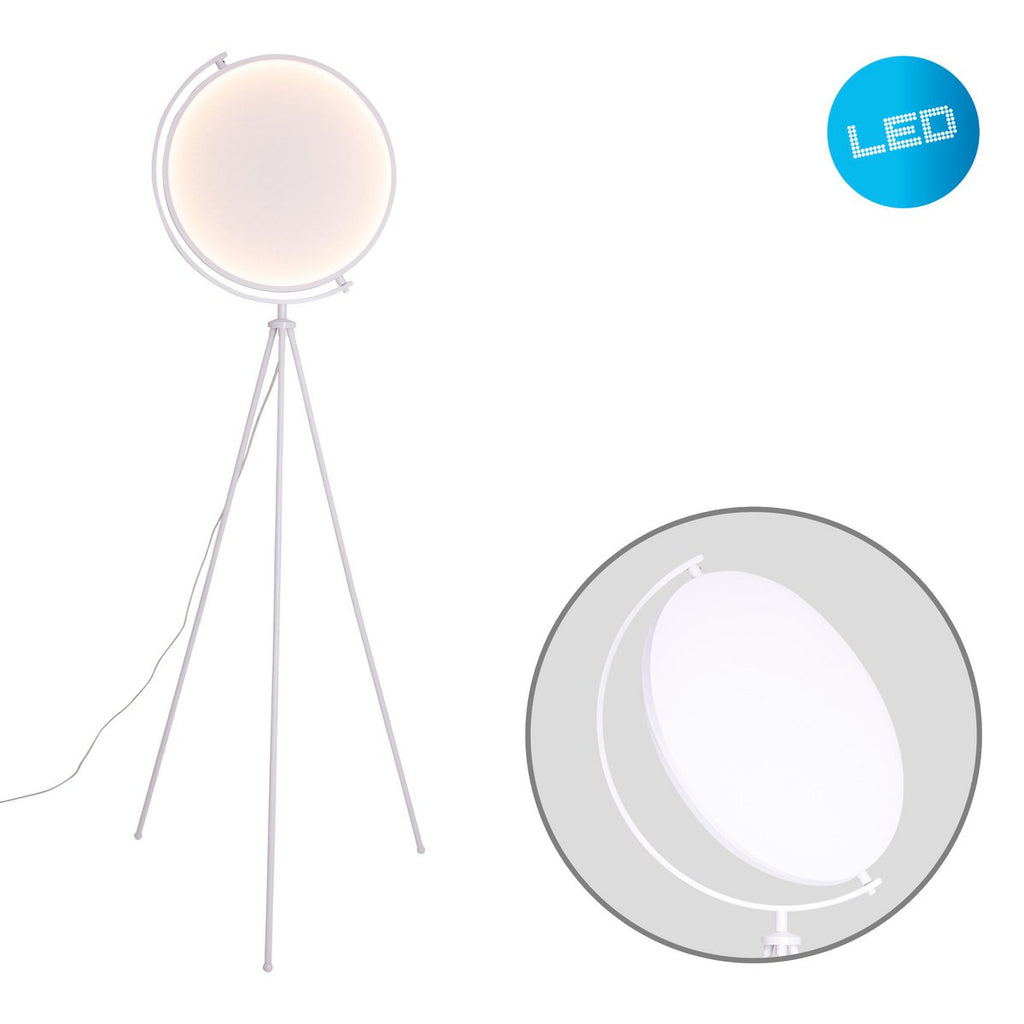 Näve Munega Vloerlamp - Wit 156cm Textiel