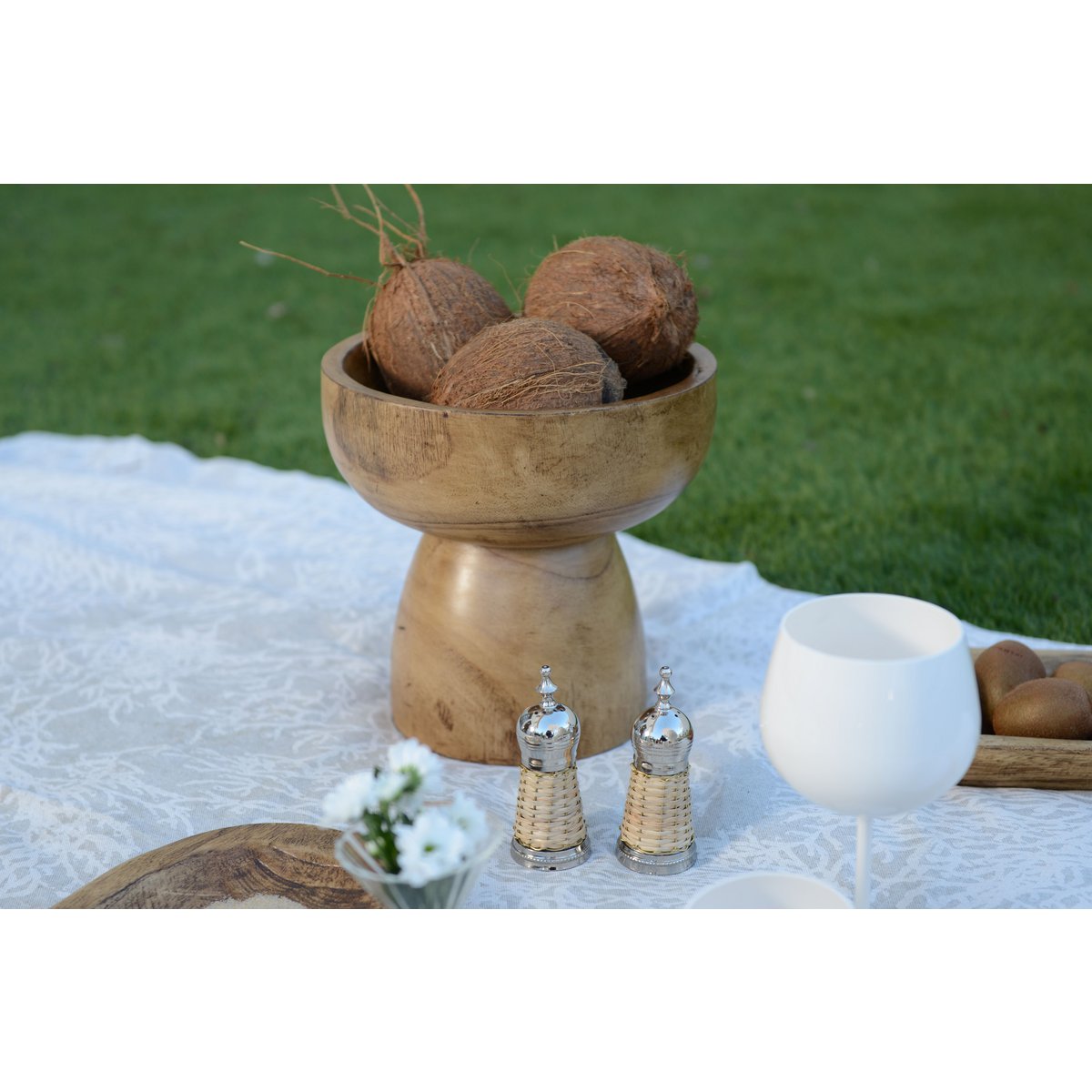 Houten Decoratieve Schaal 23,5x23,5x24,5cm