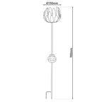 Näve LED Solar Bloem Tuinspies - Zwart 90cm
