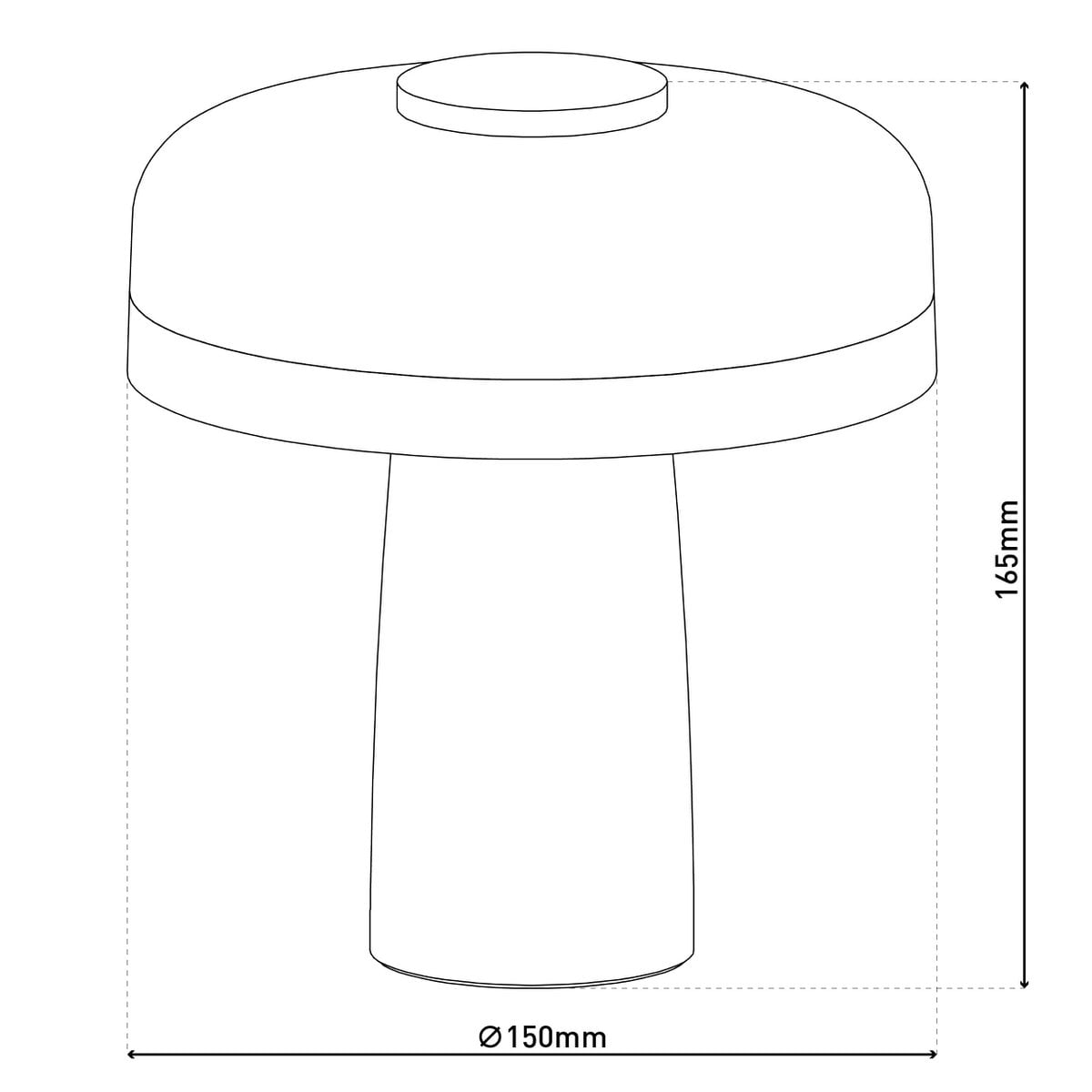 Pilu Draadloos Tafellicht Mint 16,5cm LED Dimbaar