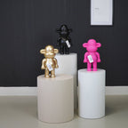 Legende Monkey Ornament - Zwart Polyresin - 20,5x13,5x35cm