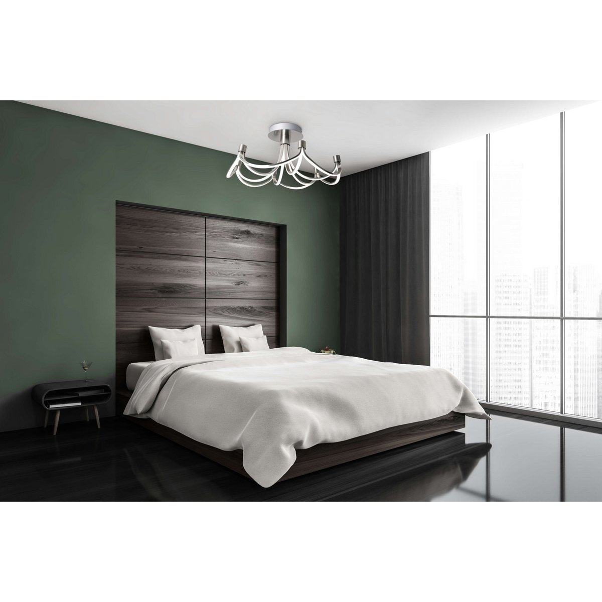 Näve Festival LED-plafondlamp 60cm Zilver