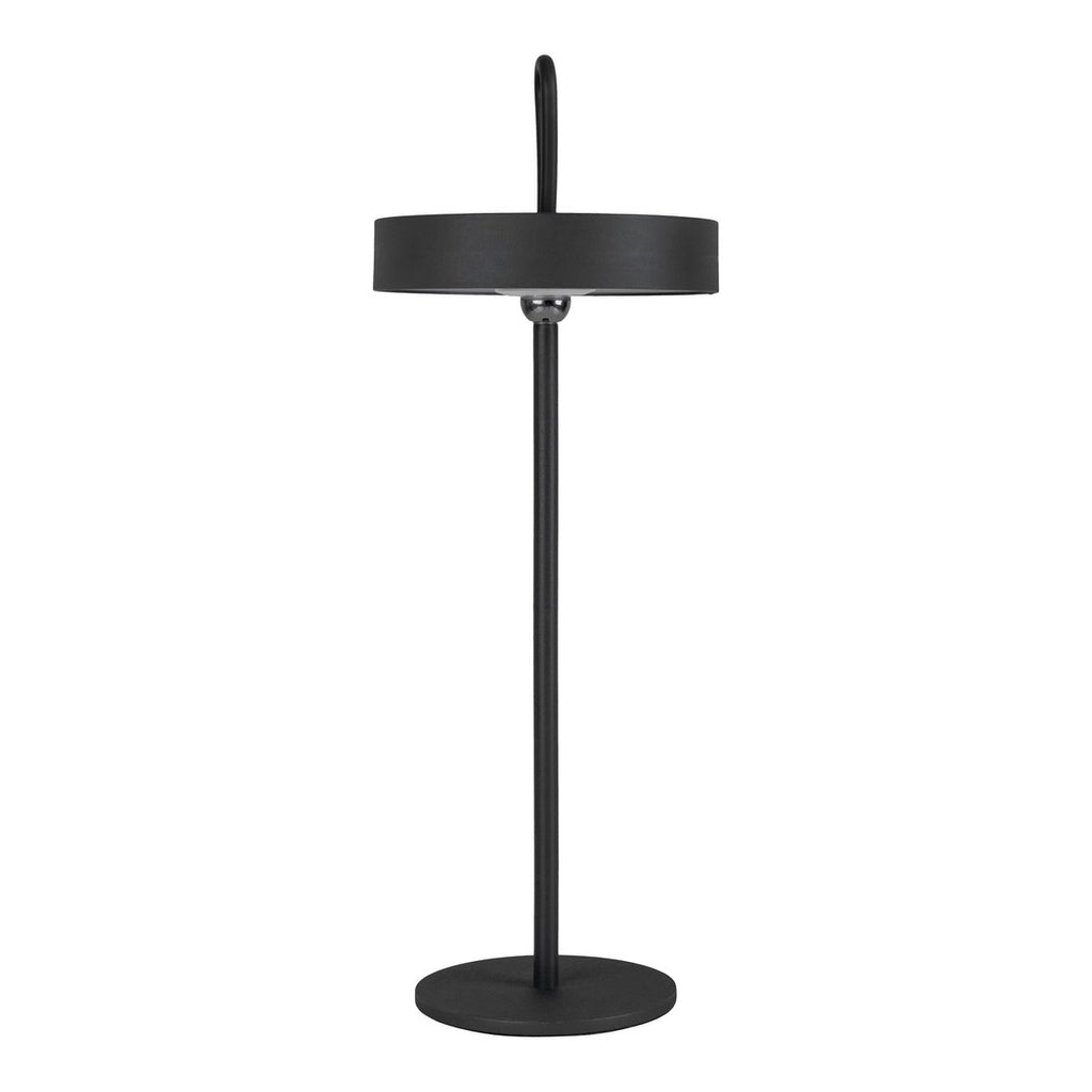 LED -batterijlamp magnetisch "Ella" voor buiten en binnen, gemaakt van metaal en plastic in zwart, 35 cm hoog