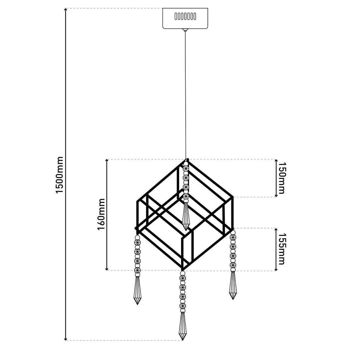 Näve Araneus LED Hanglamp Chroom 15cm