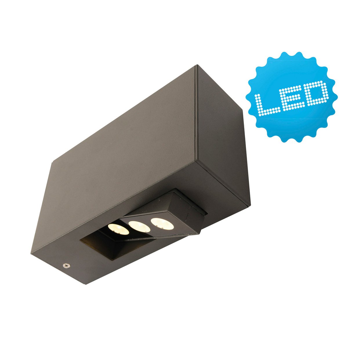 Led externe wandlamp Mora - Zwart 20cm