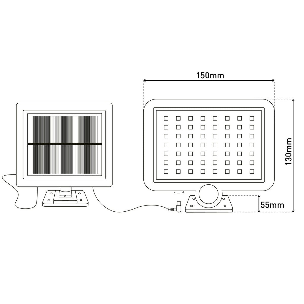 2 Set LED LED Solar Outer Wall Lamp "Pepe", voor buiten, wandlamp - Plastic in zwart, met geïntegreerde LED - wandlampen buiten