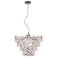 Acryl hanger lamp "fancy", moderne kroonluchter gemaakt van metaal en plastic in chroom, met E27 -versie en een Øvon 38 cm