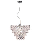 Acryl hanger lamp "fancy", moderne kroonluchter gemaakt van metaal en plastic in chroom, met E27 -versie en een Øvon 38 cm