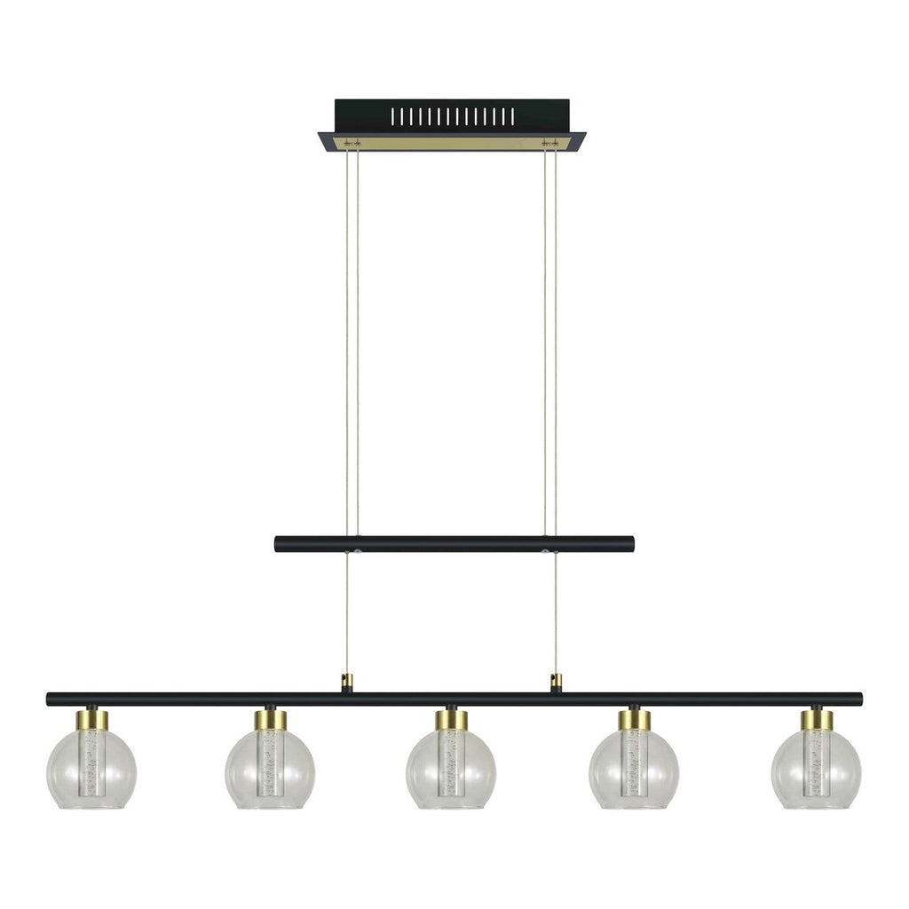 Näve Hanglamp - Zwart Glas 90cm LED