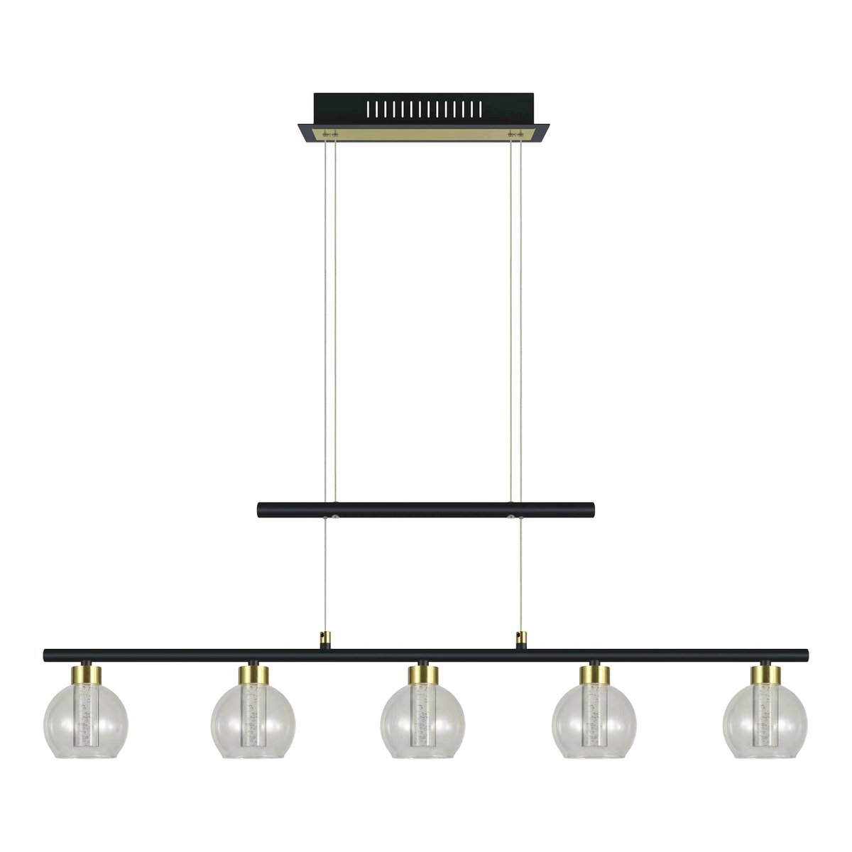 Näve Hanglamp - Zwart Glas 90cm LED