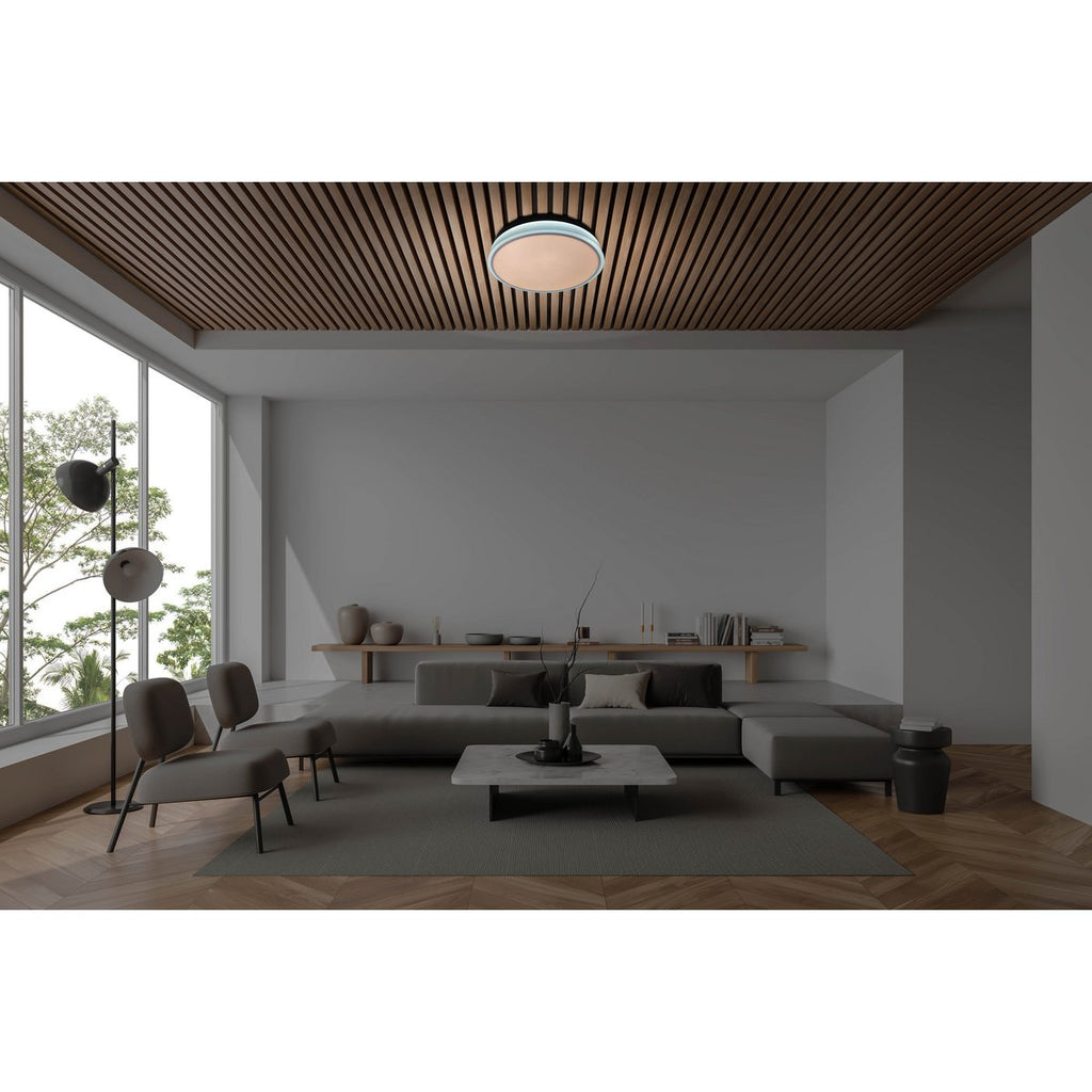 LED-plafondlicht Lola Ø50cm Bruin-Wit Dimmable