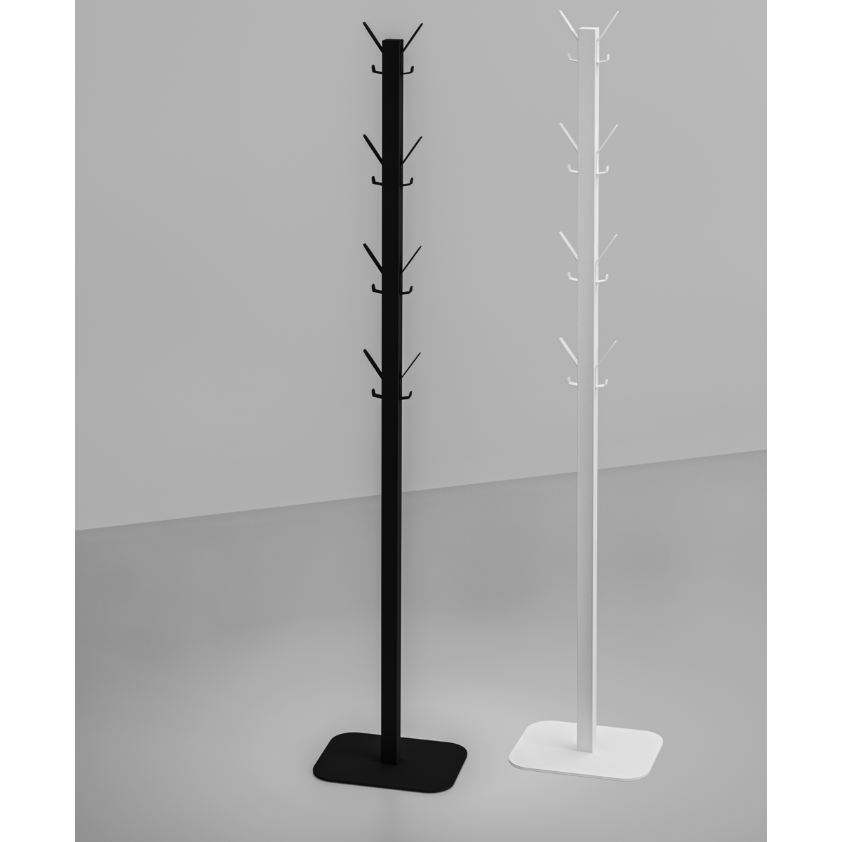 Gorillz Atomy Staande Kapstok - Zwart, 16 Haken, 350x275x1800mm