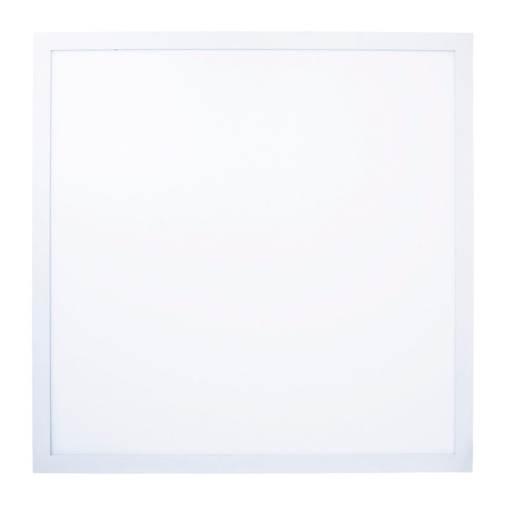 LED -paneel plafondlamp "Nico", functionele metalen plafondlamp en plastic in het wit, met vaste LED's en vele functies, ideaal voor kantoor, oefening of workshop, ca. 59,5 x 59,5 cm